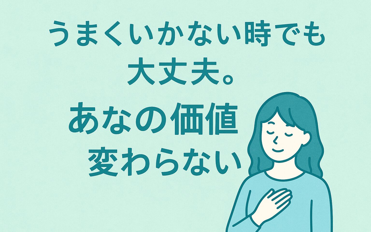 落ち込む自分に優しくなれる。価値は失われないという話